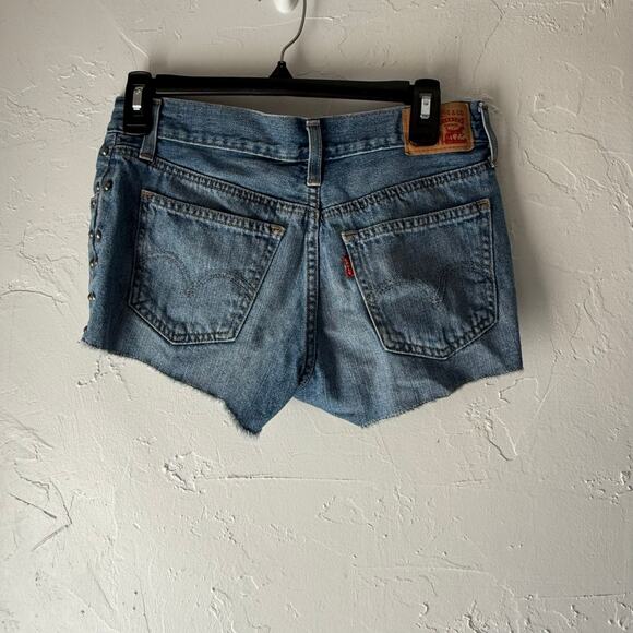 Levi's Size 26 L 3 Cut Off Festival Denim Jean Shorts - Picture 3 of 7